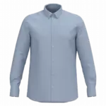 Heren overhemd Oxford lange mouwen, oxford blue — productfoto 9