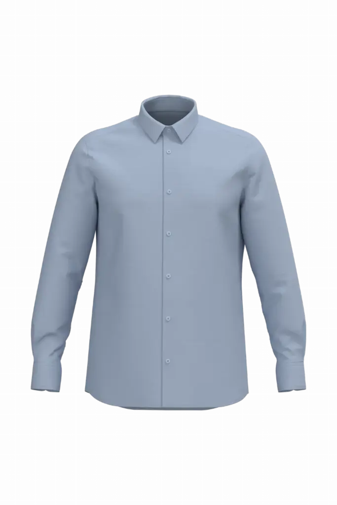 Heren overhemd Oxford lange mouwen, oxford blue — productfoto 9