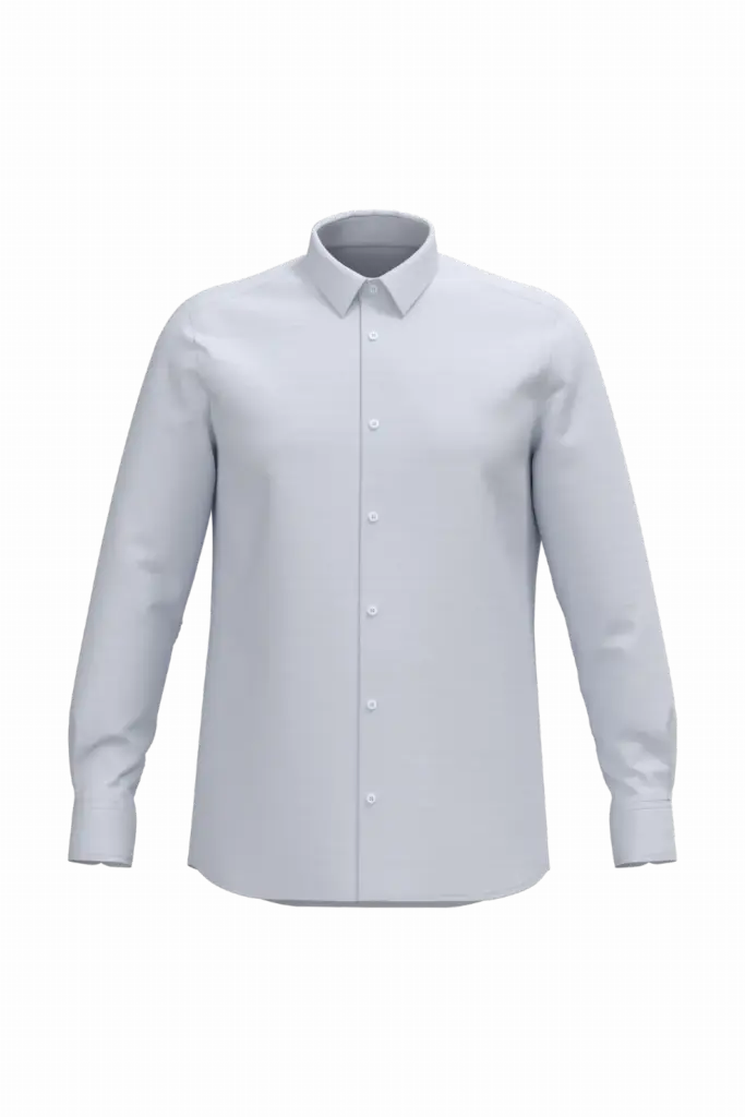 Heren overhemd Oxford lange mouwen, white — productfoto 7