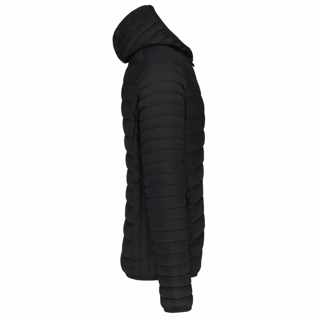 PS_K6110-S_BLACK - Hidalgo-werbeartikel Men's lightweight hooded padded jacket, black — productfoto 5