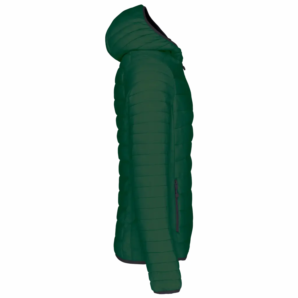 PS_K6110-S_FORESTGREEN - Hidalgo-werbeartikel Men's lightweight hooded padded jacket, forest green — productfoto 6