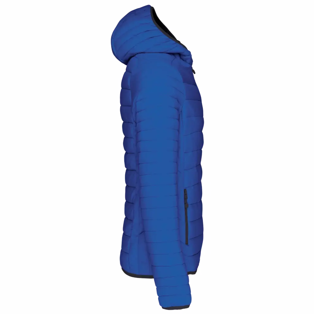 PS_K6110-S_LIGHTROYALBLUE - Hidalgo-werbeartikel Men's lightweight hooded padded jacket, light royal blue — productfoto 7