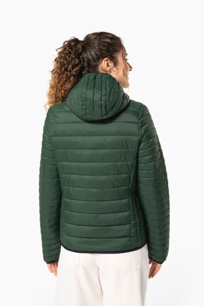 K6111-6_2026 - Hidalgo-werbeartikel Ladies' lightweight hooded padded jacket — productfoto 2