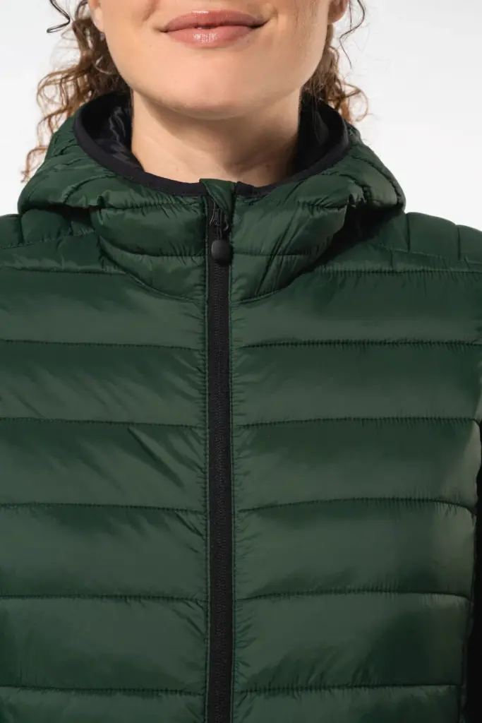 K6111-5_2026 - Hidalgo-werbeartikel Ladies' lightweight hooded padded jacket — productfoto 3