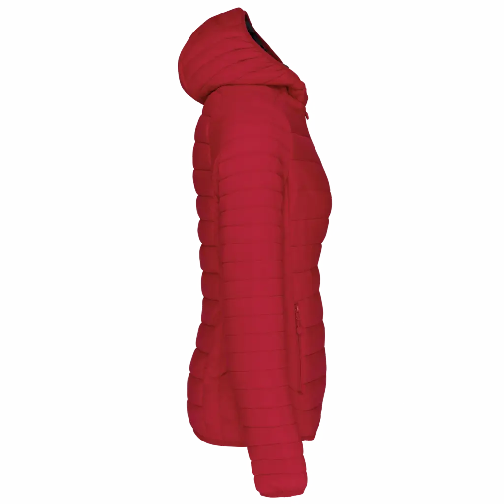 PS_K6111-S_RED - Hidalgo-werbeartikel Ladies' lightweight hooded padded jacket — productfoto 11