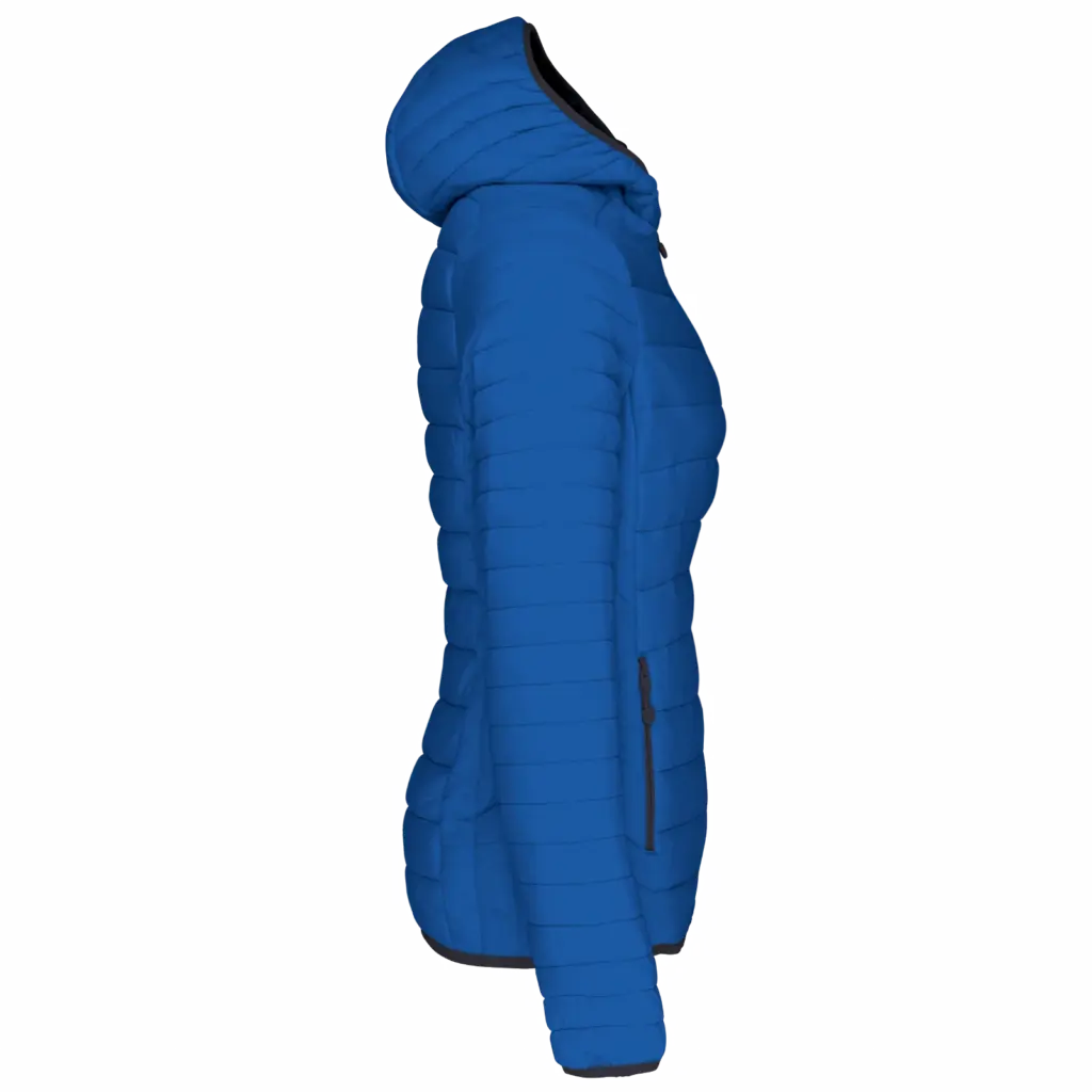 PS_K6111-S_LIGHTROYALBLUE - Hidalgo-werbeartikel Ladies' lightweight hooded padded jacket, light royal blue — productfoto 7