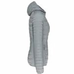 PS_K6111-S_MARLSILVER - Hidalgo-werbeartikel Ladies' lightweight hooded padded jacket, marl silver — productfoto 9
