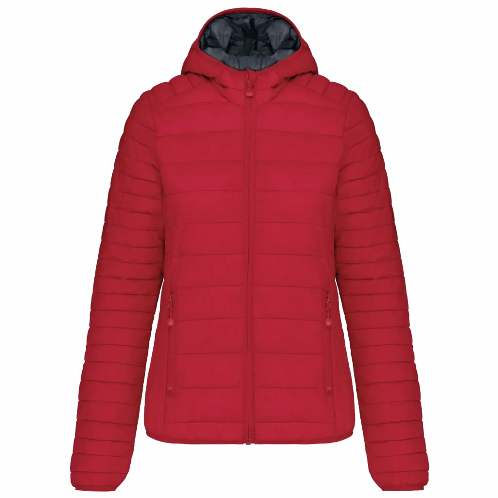 Ladies Hooded Padded Jacket K6111 Printed Foldable XS-XXL — product photo 12