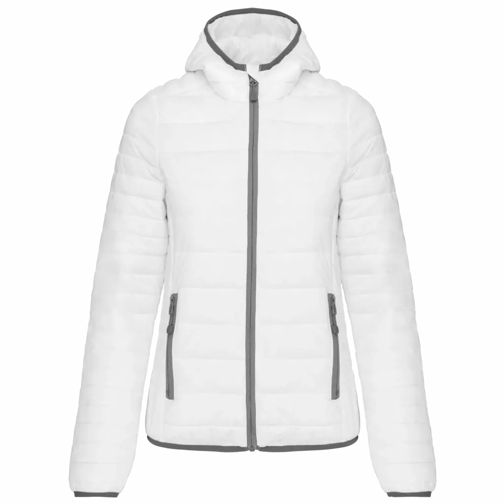 Ladies Hooded Padded Jacket K6111 Printed Foldable XS-XXL — product photo 13