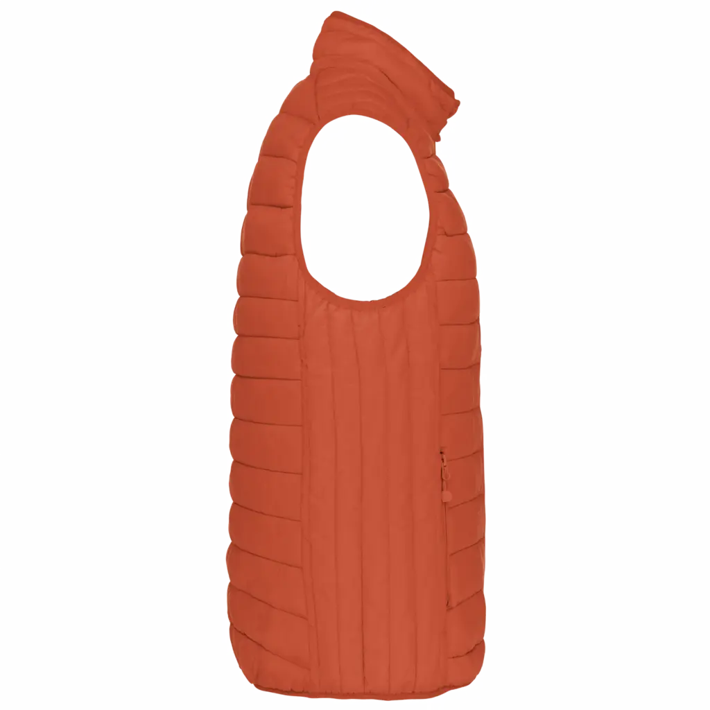 Men’s lightweight sleeveless down jacket, burnt ochre — productfoto 6