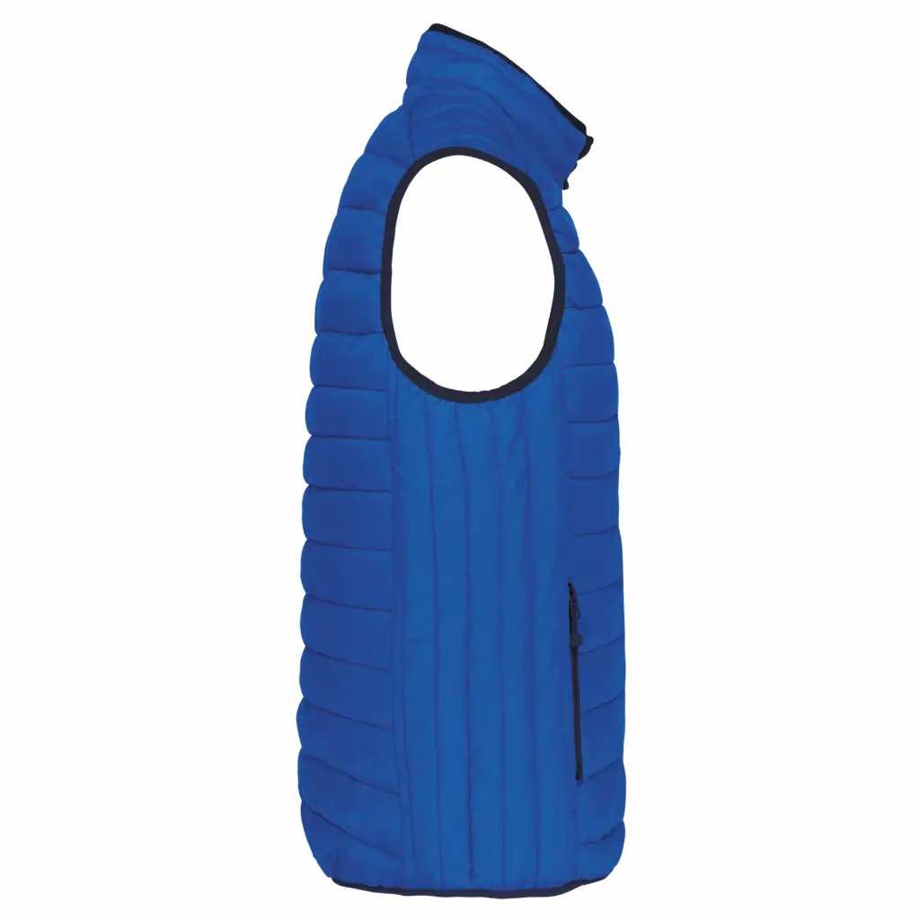 Men’s lightweight sleeveless down jacket, light royal blue — productfoto 10