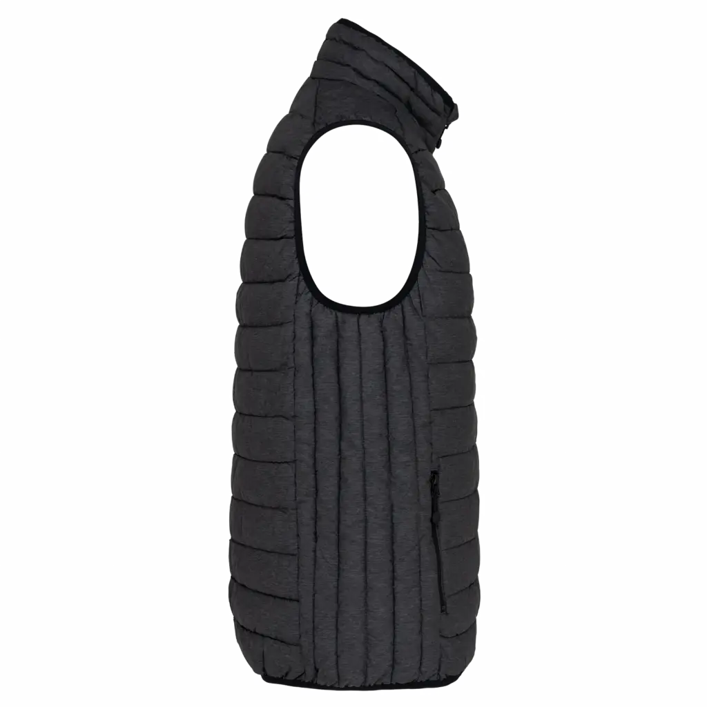Men’s lightweight sleeveless down jacket, marl dark grey — productfoto 11