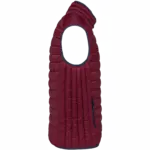 Men’s lightweight sleeveless down jacket, wine — productfoto 17