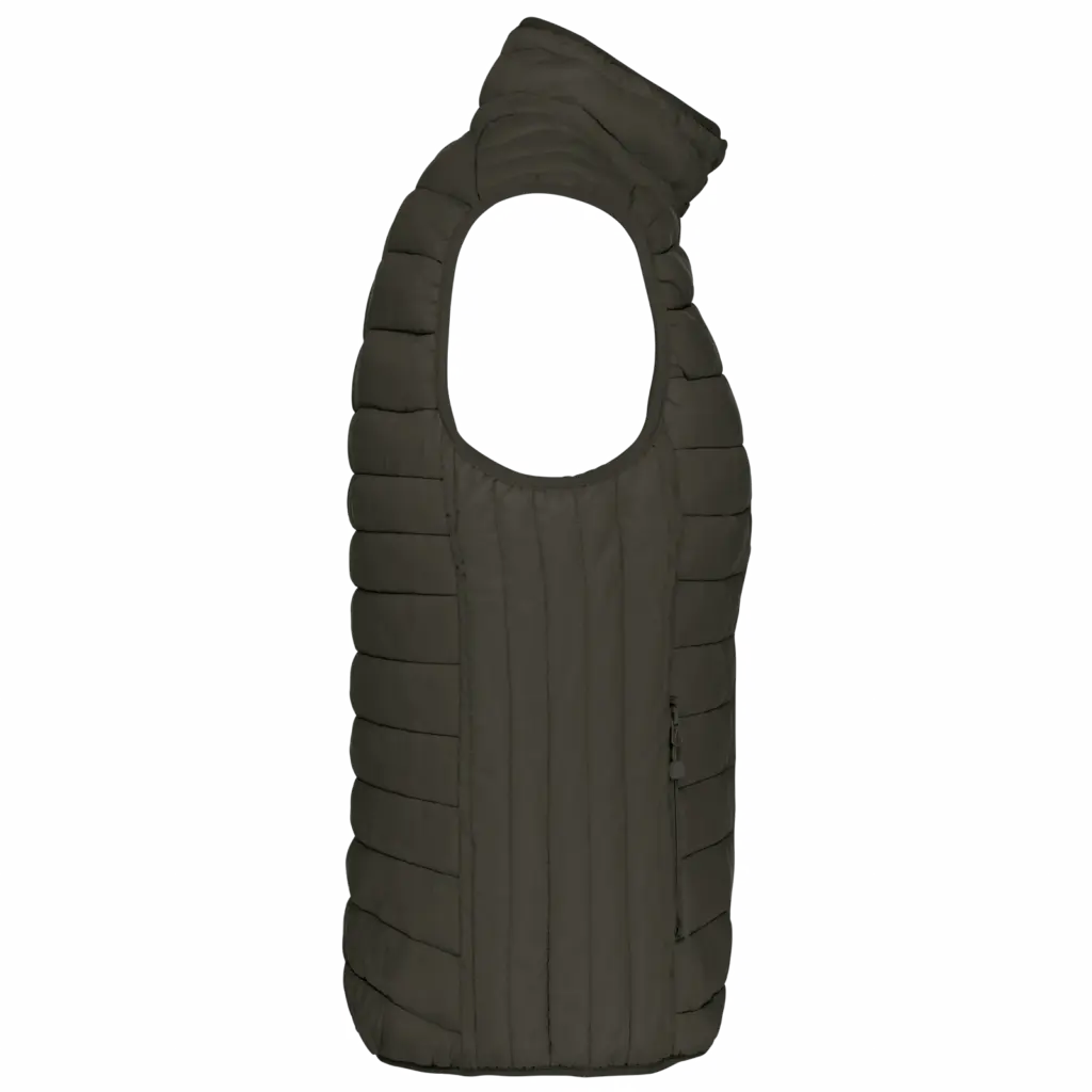 PS_K6114-S_DARKKHAKI - Hidalgo Ladies' lightweight sleeveless down jacket, dark khaki — productfoto 7