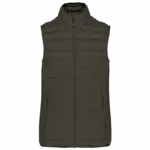 Ladies' lightweight sleeveless down jacket, dark khaki — productfoto 8