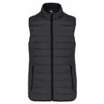 Ladies' lightweight sleeveless down jacket, marl dark grey — productfoto 12