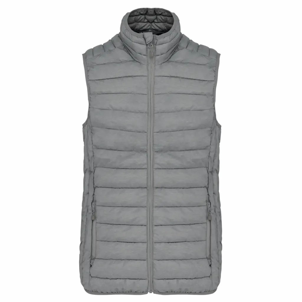 Ladies' lightweight sleeveless down jacket, marl silver — productfoto 13