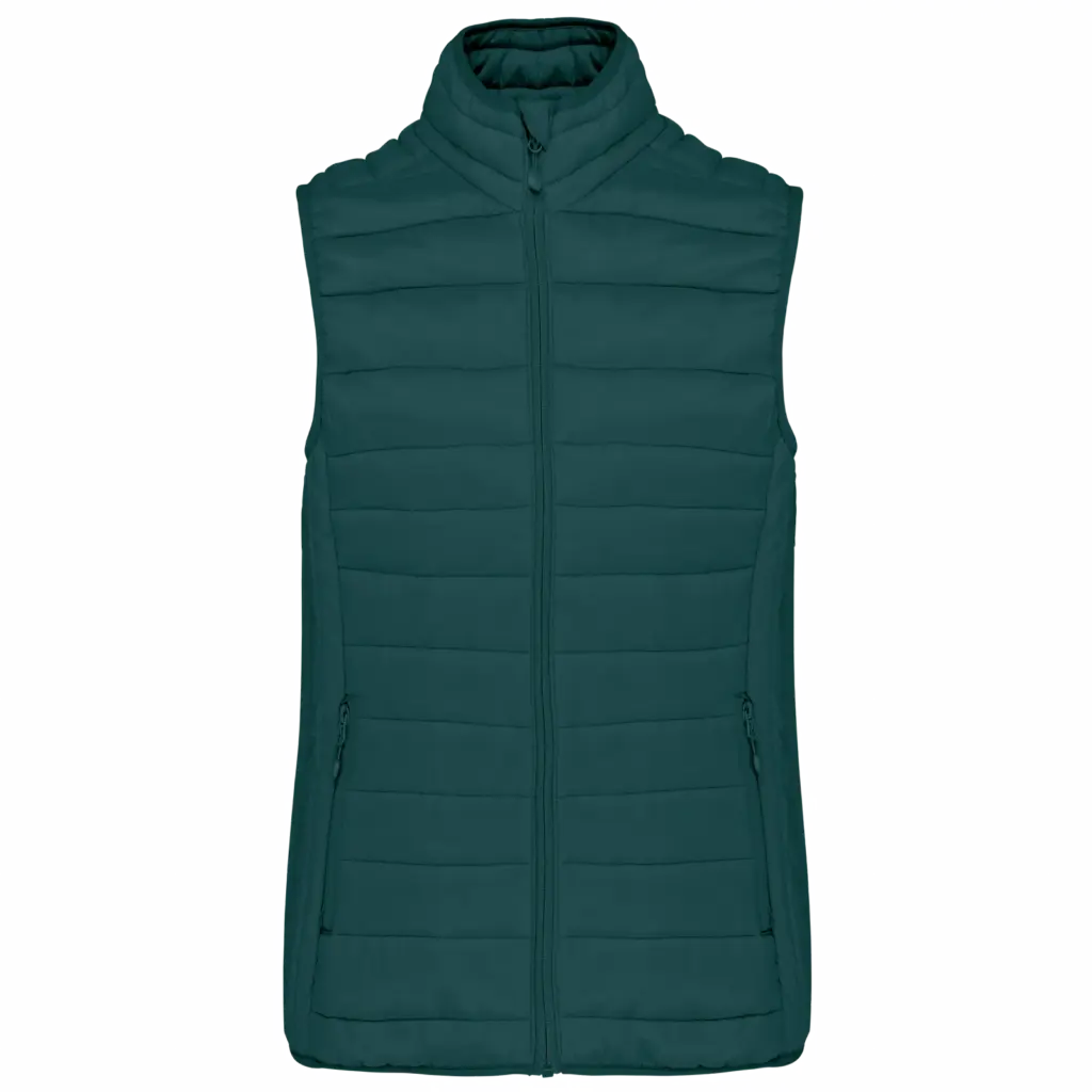 Ladies' lightweight sleeveless down jacket, mineral green — productfoto 14