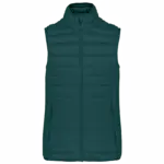 Ladies' lightweight sleeveless down jacket, mineral green — productfoto 14