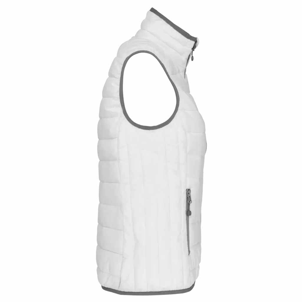PS_K6114-S_WHITE - Hidalgo Ladies' lightweight sleeveless down jacket, white — productfoto 16