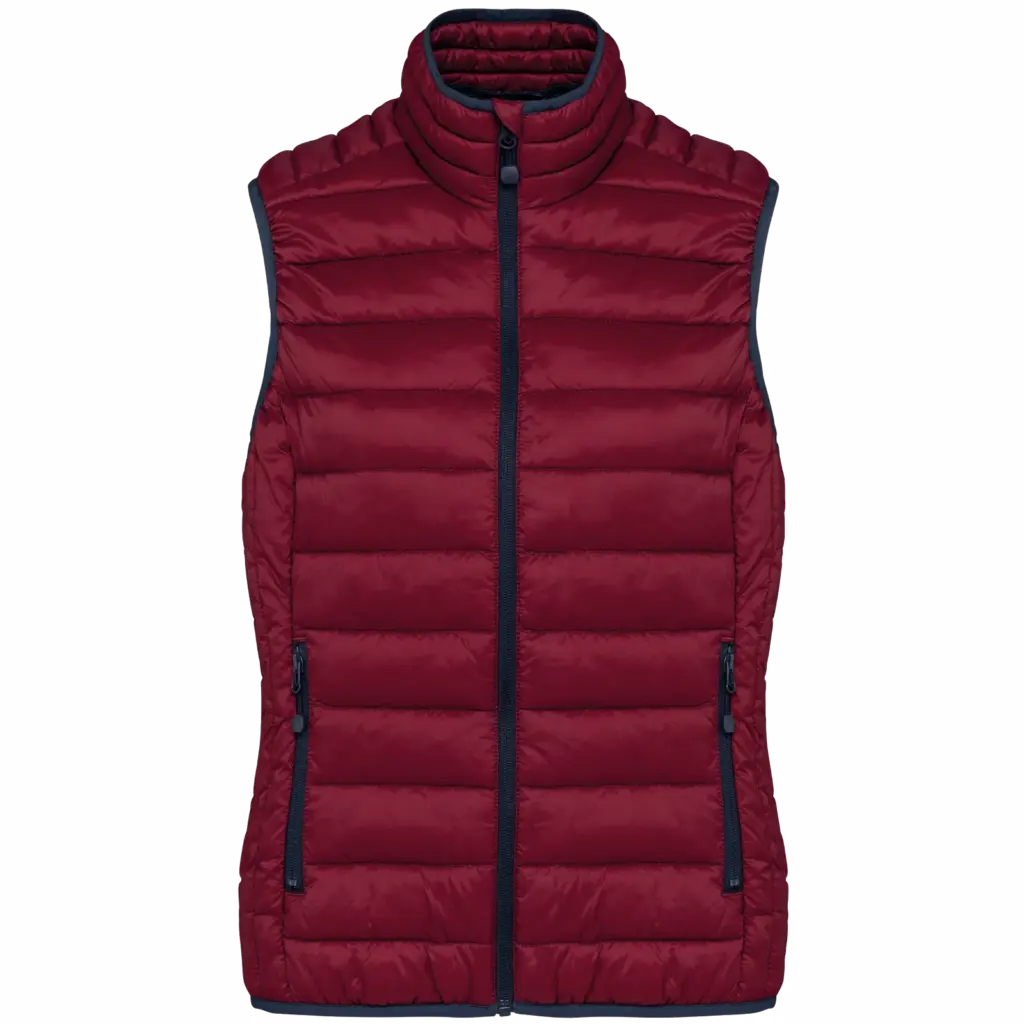 Ladies' lightweight sleeveless down jacket, wine — productfoto 18