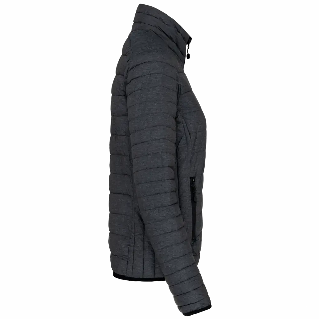 Ladies' lightweight padded jacket, marl dark grey — productfoto 11