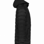 Lichte herenparka met capuchon, black — productfoto 5