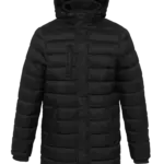 Lichte herenparka met capuchon, black — productfoto 6