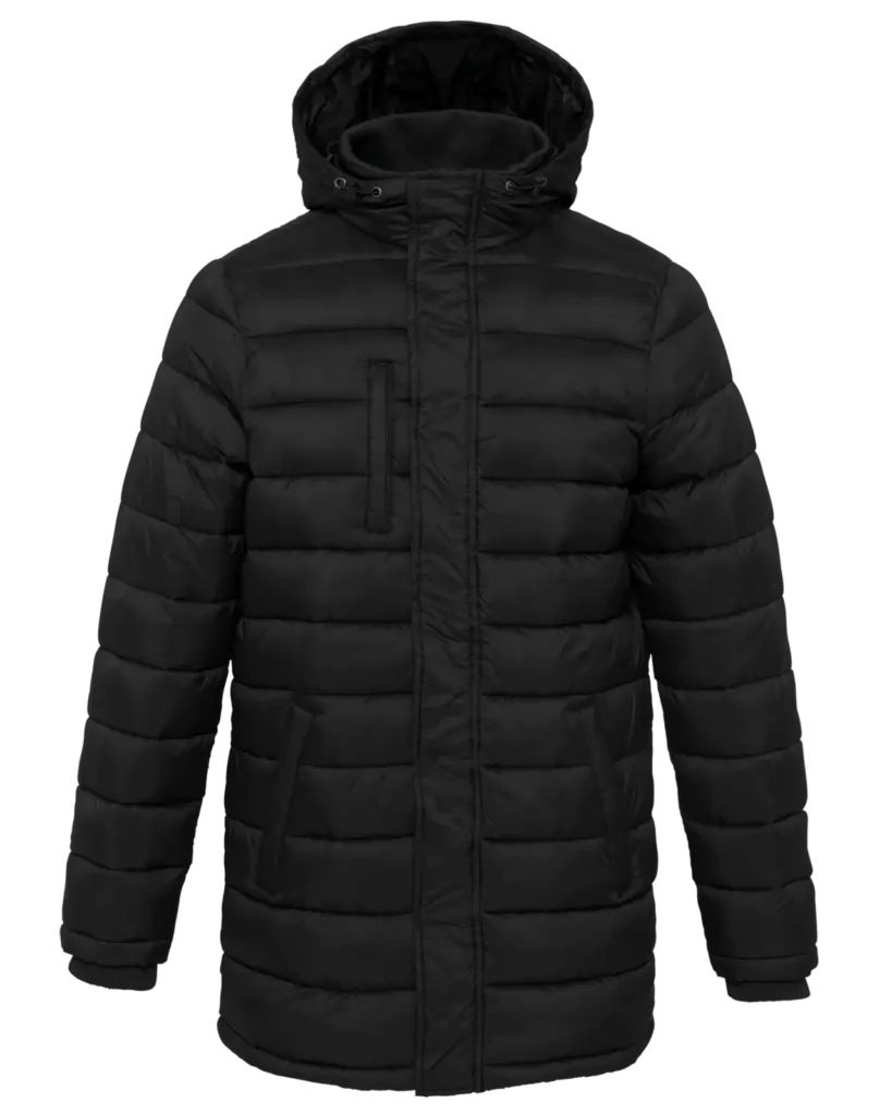 Lichte herenparka met capuchon, black — productfoto 6