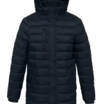 Lichte herenparka met capuchon, navy — productfoto 7