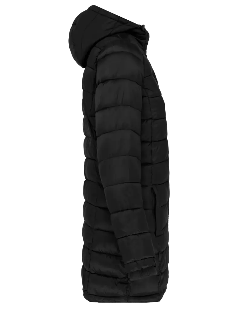 Lichte damesparka met capuchon, black — productfoto 5