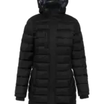Lichte damesparka met capuchon, black — productfoto 6