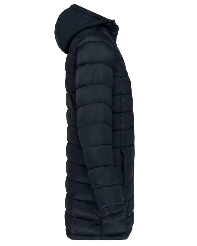 Lichte damesparka met capuchon, navy — productfoto 6