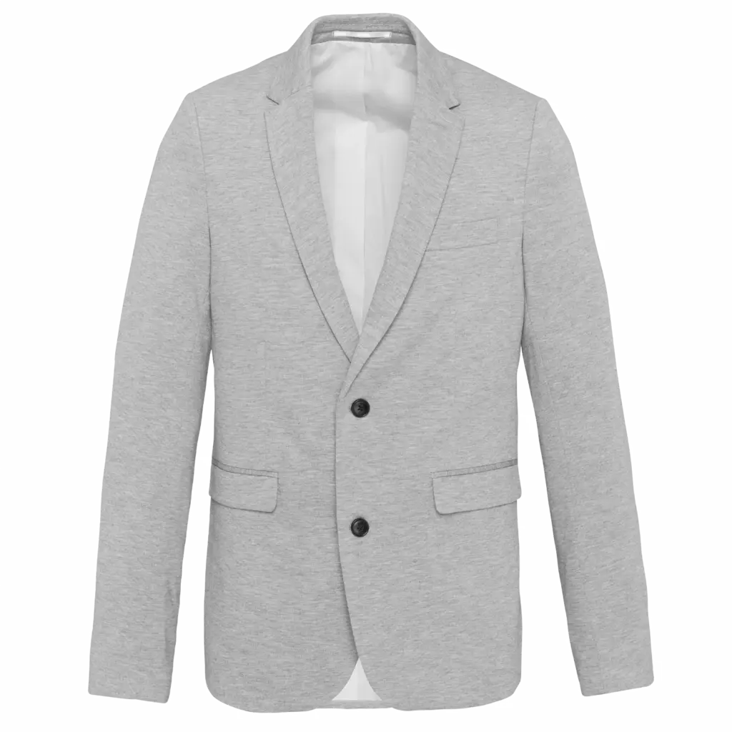 Tricot heren blazer, light grey heather — productfoto 6