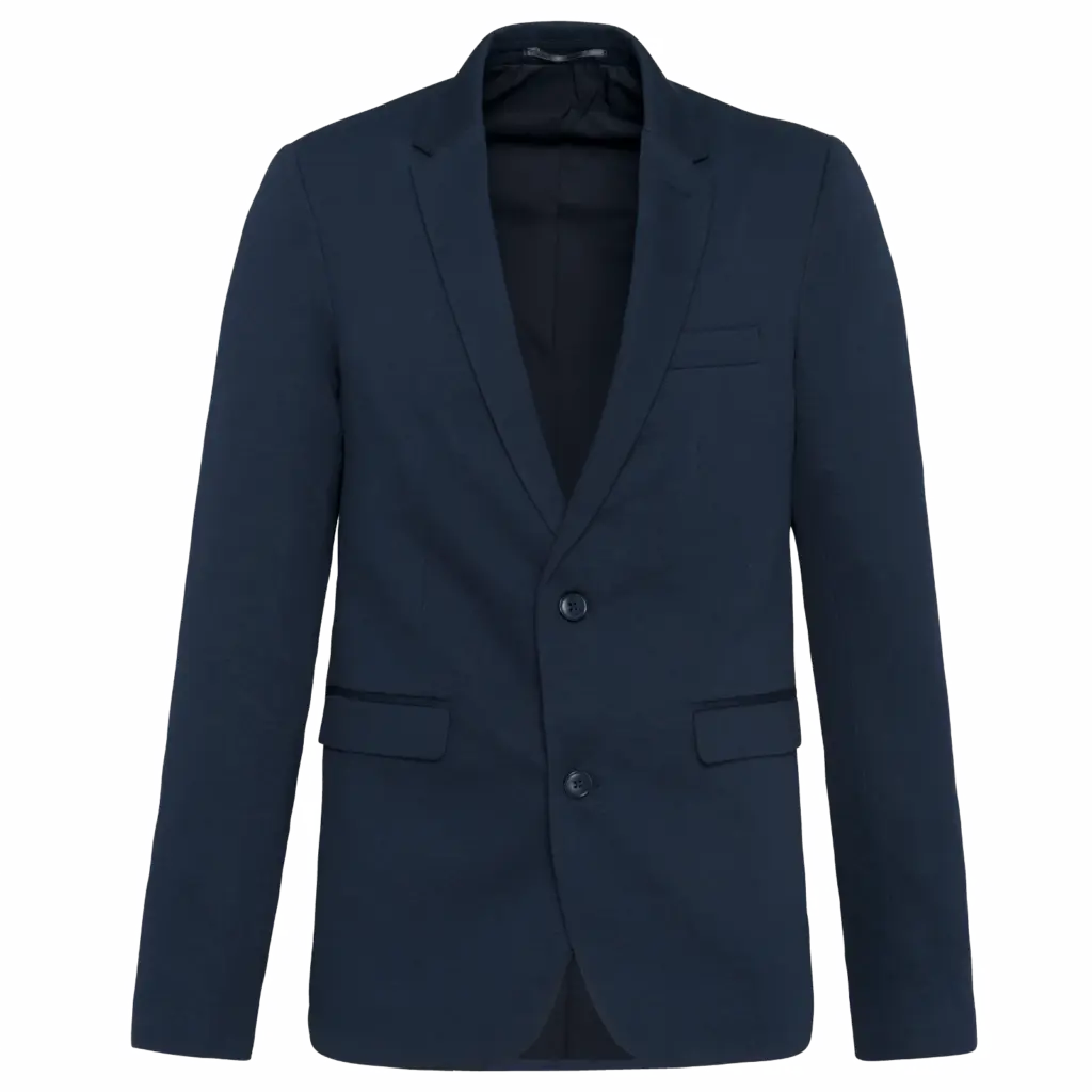 Tricot heren blazer, night navy heather — productfoto 7