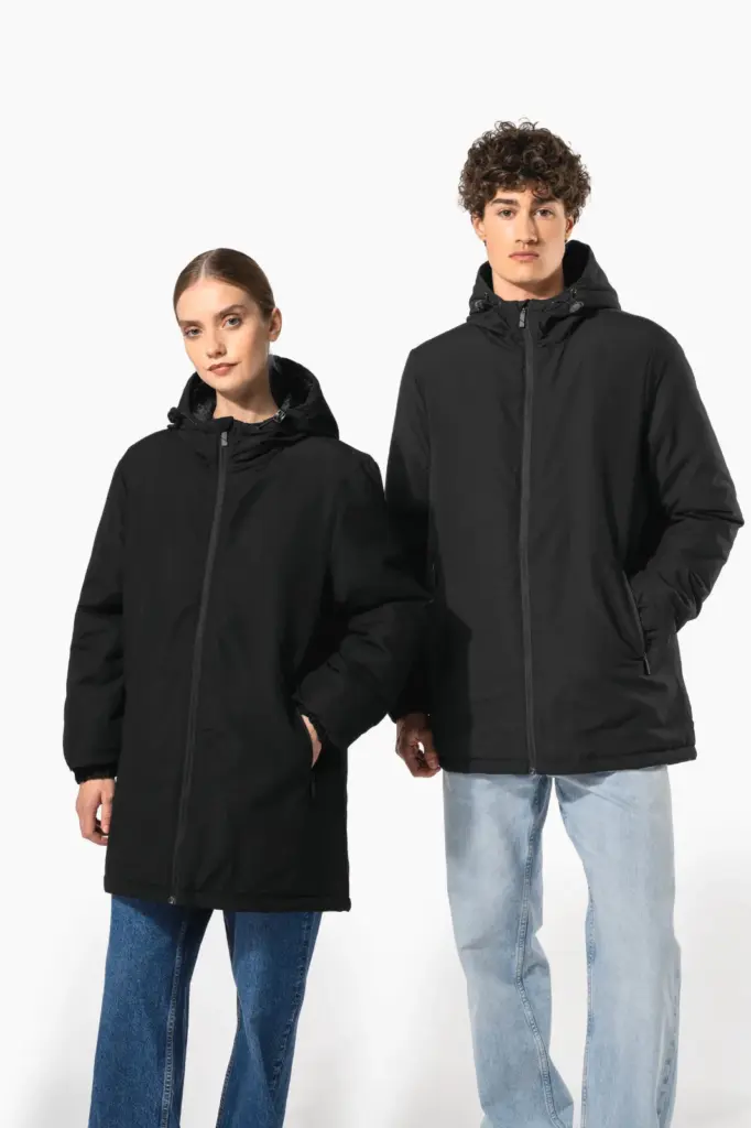 Unisex gerecyclede parka met capuchon