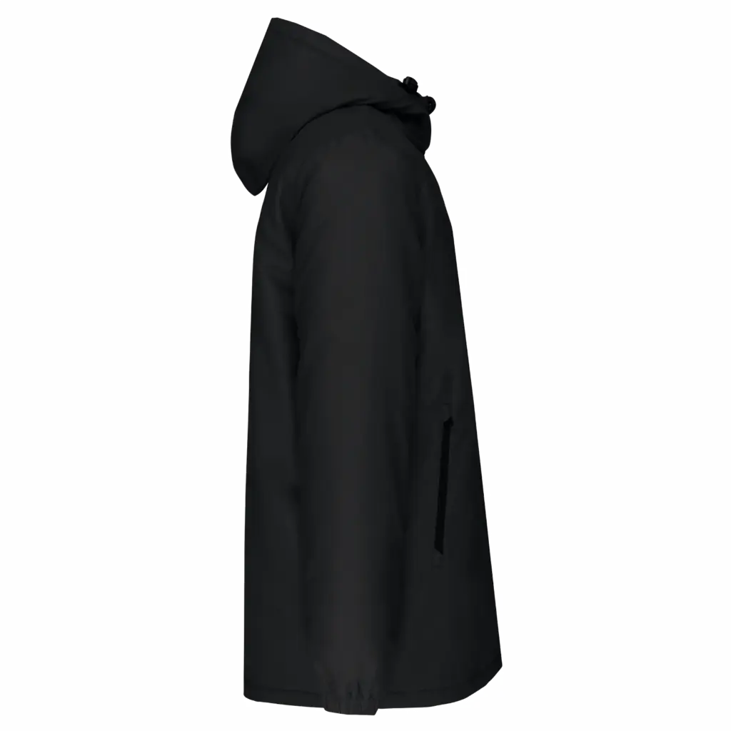 PS_K6152-S_BLACK - Hidalgo Unisex gerecyclede parka met capuchon, black — productfoto 5