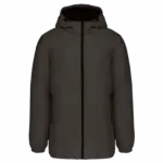 Unisex gerecyclede parka met capuchon, dark grey — productfoto 7