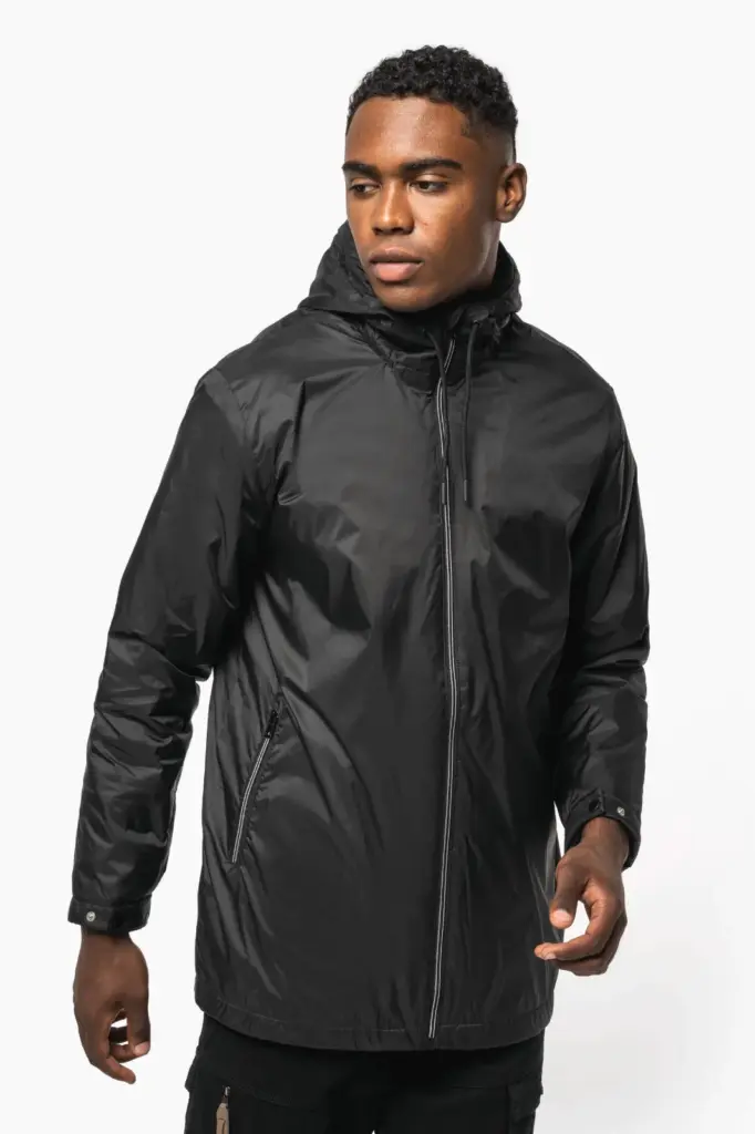 K6153-5_2025 - Hidalgo-werbeartikel Uniseks fleecejas met gevoerde capuchon — productfoto 2