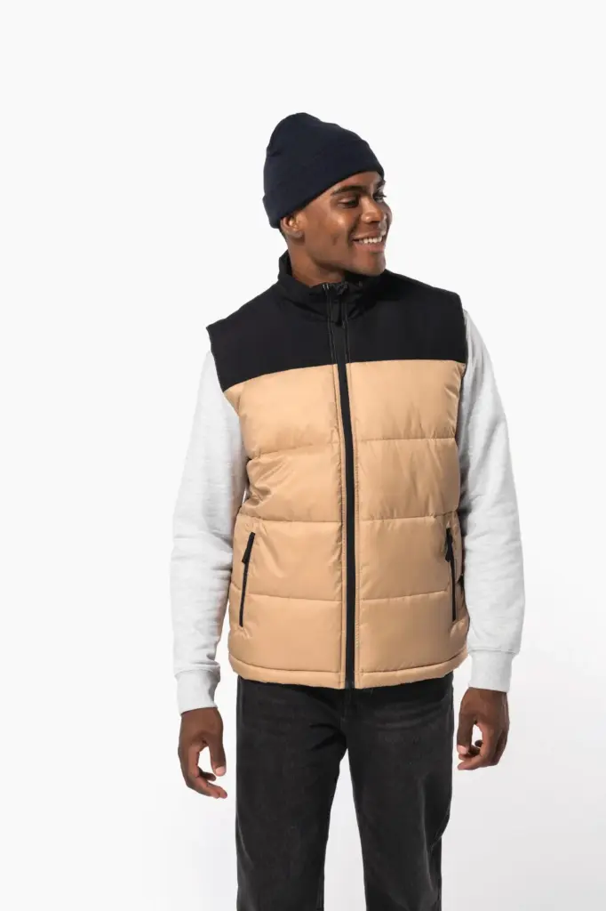 K6162_2026 - Hidalgo Tweekleurige gewatteerde bodywarmer uniseks — productfoto 4