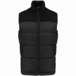 Tweekleurige gewatteerde bodywarmer uniseks, black — productfoto 6