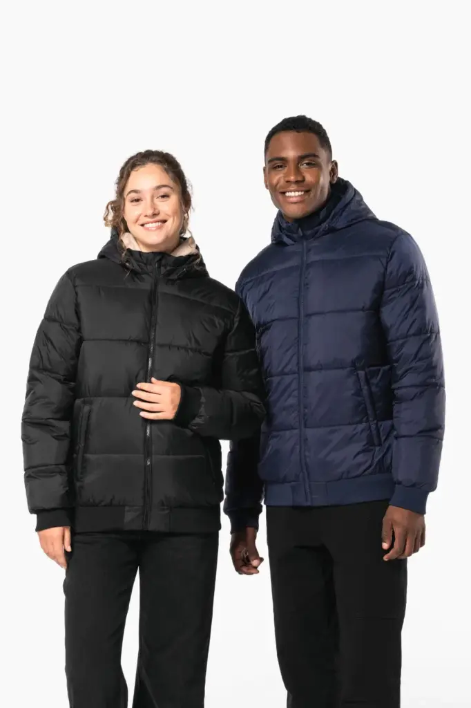 Uniseks donsjack met capuchon van gerecycled ripstop