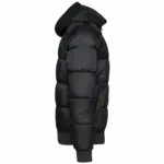 Uniseks donsjack met capuchon van gerecycled ripstop, black — productfoto 5