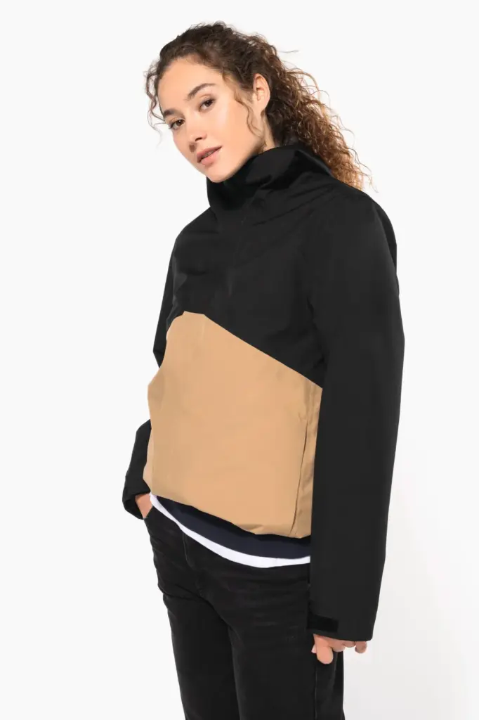 3-in-1 regenparka met capuchon in twee kleuren uniseks — productfoto 2