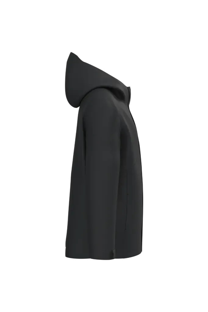 3-in-1 regenparka met capuchon in twee kleuren uniseks, black — productfoto 5
