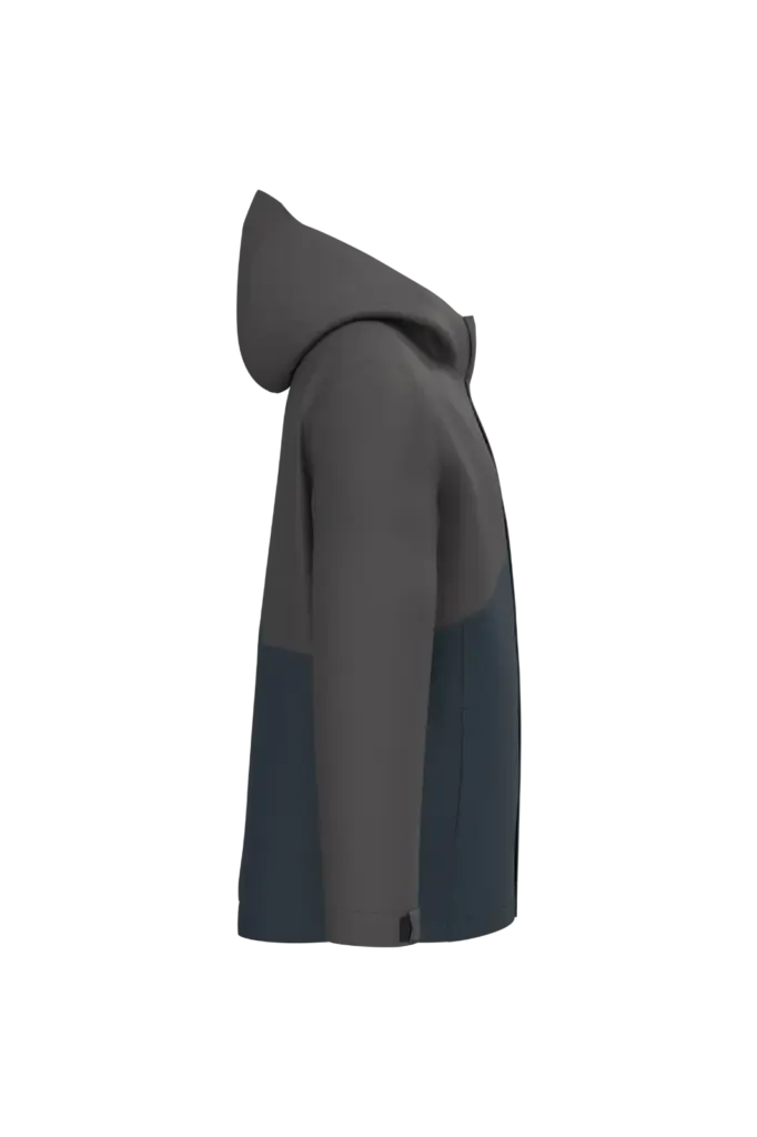 3-in-1 regenparka met capuchon in twee kleuren uniseks, navy / dark grey — productfoto 7