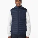 Herenbodywarmer in twee stoffen