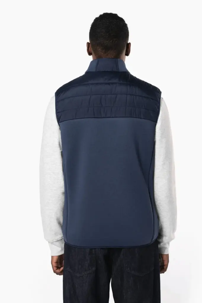 Herenbodywarmer in twee stoffen — productfoto 2