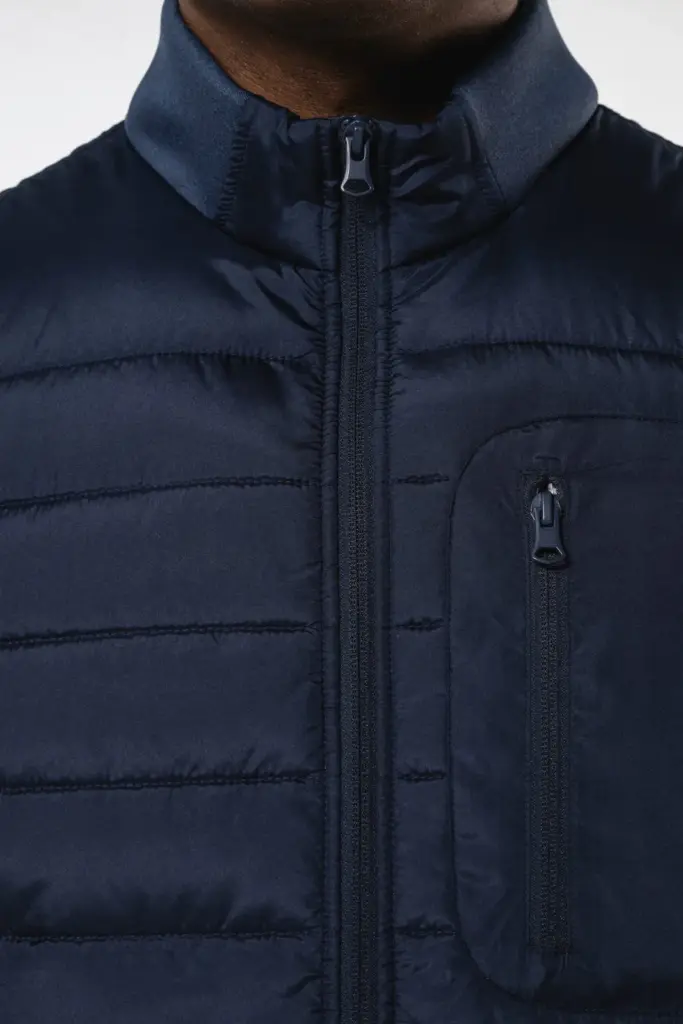 Herenbodywarmer in twee stoffen — productfoto 4