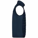 Herenbodywarmer in twee stoffen, mid navy / midnight navy heather — productfoto 6